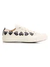 Comme Des Garçons Men's X Converse Chuck 70 Multi Heart Canvas Sneakers In White