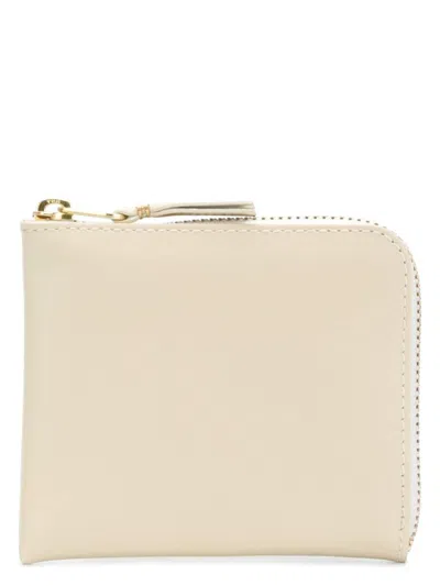 Comme Des Garãons Play Men's Wallet Classic Line In Offwhite