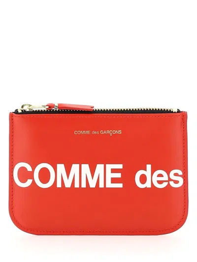 Comme Des Garãons Play Men's Wallet Classic Line In Red