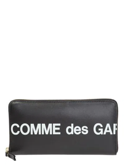 Comme Des Garãons Play Men's Wallet Huge Logo In Black