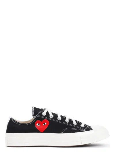 Comme Des Garãons Play Sneakers With Logo In Black