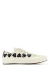 Comme Des Garãons Play Women's Ivory Canvas Comme Des Garã£â§ons X Converse Sneakers