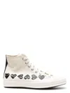 Comme Des Garãons Play Women's Ivory Canvas Comme Des Garã£â§ons X Converse Sneakers