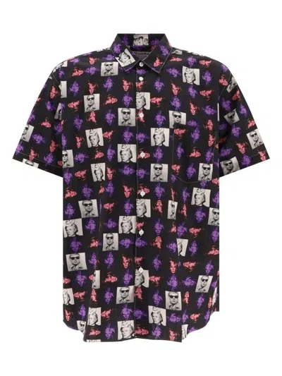 Comme Des Garã§ons Shirt Men's "andy Warhol" Shirt In Black