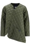 Comme Des Garã§ons Shirt Men's Asymmetric Quilted Jacket In Khaki