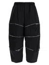 Comme Des Garã§ons Shirt Men's Cropped Pants With Zip Openings In Black