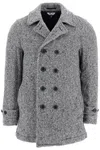 Comme Des Garã§ons Shirt Men's Herringbone Wool Caban In Black