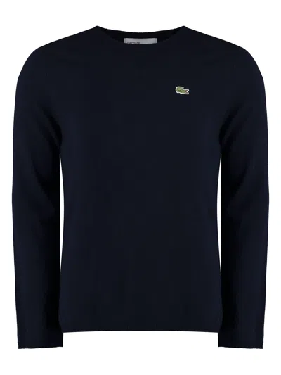 Comme Des Garã§ons Shirt Men's Lacoste X Comme Des Garã§ons - Crew-neck Wool Sweater In Blue