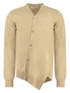 Comme Des Garã§ons Shirt Men's Lacoste X Comme Des Garã§ons - Wool Cardigan In Camel
