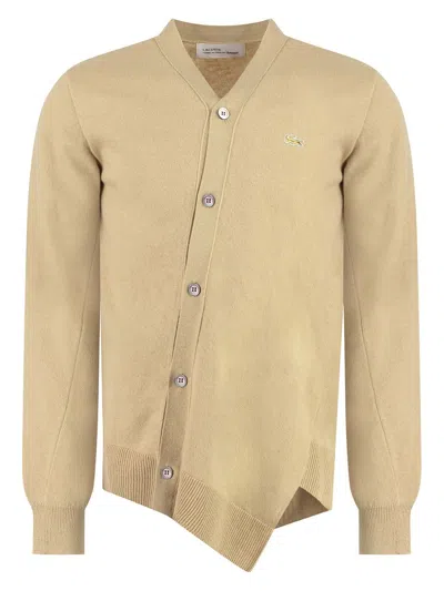 Comme Des Garã§ons Shirt Men's Lacoste X Comme Des Garã§ons - Wool Cardigan In Camel
