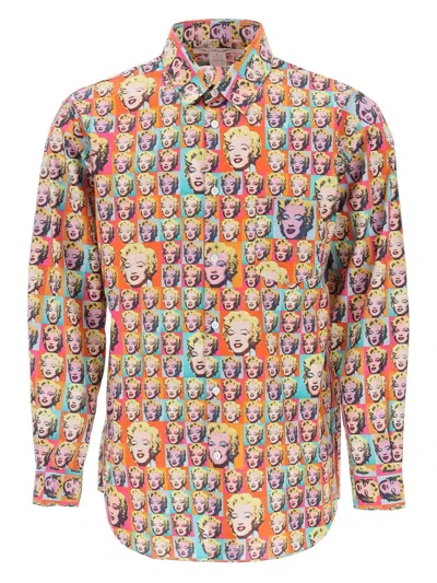 Comme Des Garã§ons Shirt Men's Marilyn Monroe Printed Shirt | Size Medium | Fmb005s24 In Multicolor