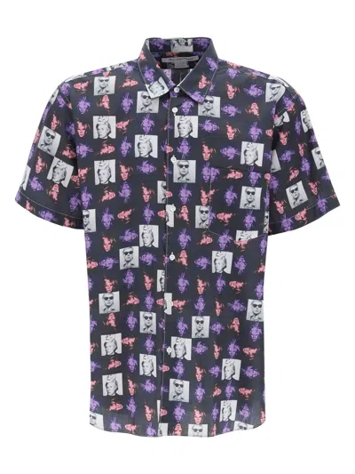Comme Des Garã§ons Shirt Men's Short-sleeved Shirt With Andy Warhol Print In Mixed Colours