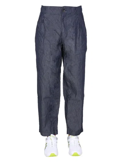 Comme Des Garã§ons Shirt Men's Straight Fit Trousers In Blue