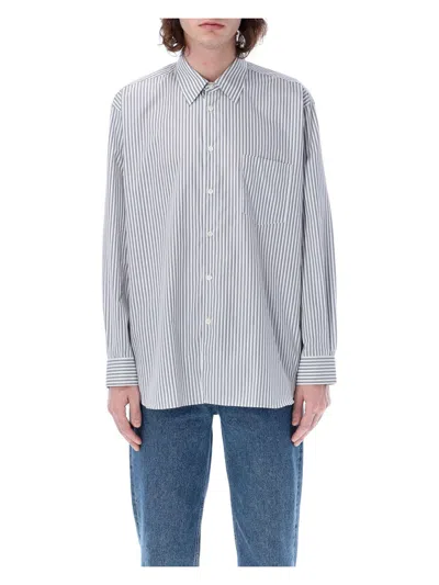 Comme Des Garã§ons Shirt Men's Striped Shirt In White Blue Stripe 4