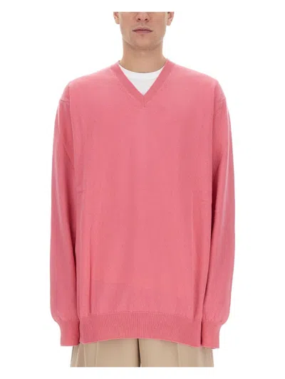 Comme Des Garã§ons Shirt Men's Wool Jersey In Pink