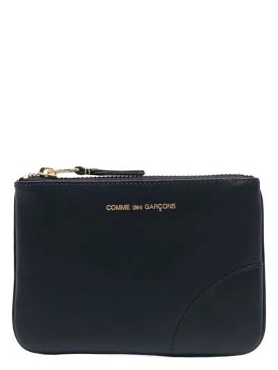Comme Des Garãons Wallet Classic Leather Line Wallet In Blue