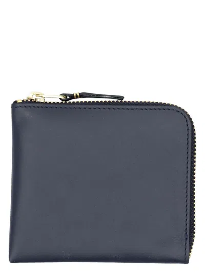 Comme Des Garãons Wallet Men's Classic Zip Wallet In Navy