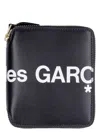 Comme Des Garãons Wallet Men's Huge Leather Zip Around Wallet In Black