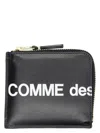 Comme Des Garãons Wallet Men's Huge Logo Wallet In Black