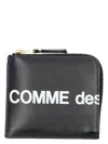 Comme Des Garãons Wallet Men's Huge Logo Wallet In Black