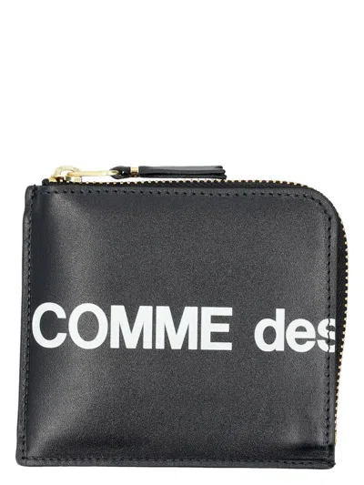 Comme Des Garãons Wallet Men's Huge Logo Wallet In Black