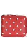 Comme Des Garãons Wallet Men's Mini Leather Wallet In Red