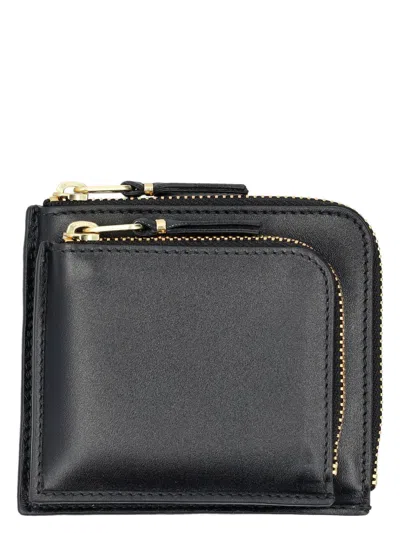 Comme Des Garãons Wallet Men's Outside Pocket Zip Wallet In Black