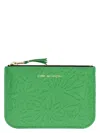 Comme Des Garãons Wallet Men's Small Leather Flat Pouch In Green