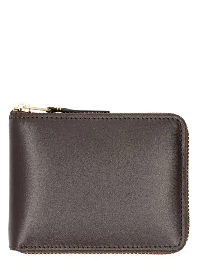 Comme Des Garãons Wallet Men's Small Zip Around Wallet In Brown