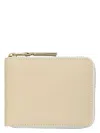 Comme Des Garãons Wallet Men's Small Zip Around Wallet In Ecru