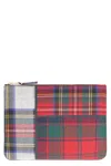 Comme Des Garãons Wallet Men's Tartan Motif Flat Clutch | Sa5100tp Color Red In Multicolor