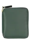Comme Des Garãons Wallet Men's Vertical Zip Around Wallet In Bottle Green