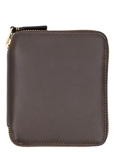 Comme Des Garãons Wallet Men's Vertical Zip Around Wallet In Brown