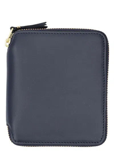Comme Des Garãons Wallet Men's Vertical Zip Around Wallet In Navy