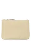 Comme Des Garãons Wallet Men's Xsmall Classic Arecalf Pouch In Ecru