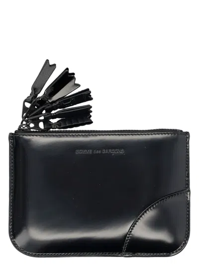 Comme Des Garãons Wallet Men's Zipper Medley Xsmall Zip Pouch In Black