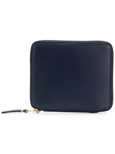Comme Des Garãons Wallet Women's Luxury Leather Zip Wallet In Blue