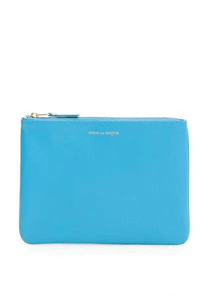 Comme Des Garãons Wallet Women's Super Fluo Pouch In Blue