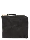 Comme Des Garãons Wallet Women's Zip Calf Leather Wallet In Black