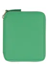 Comme Des Garãons Wallet Zip Around Wallet In Green