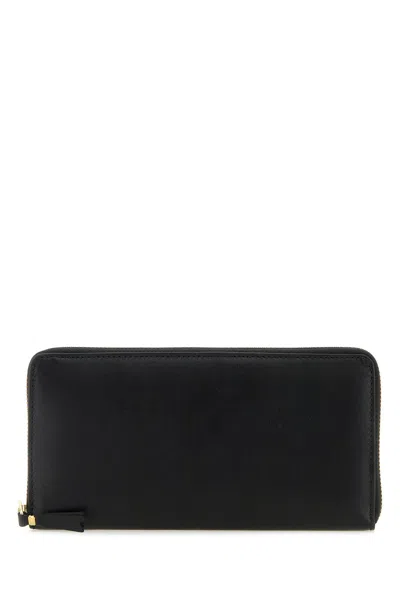 Comme Des Garcon Black Leather Wallet