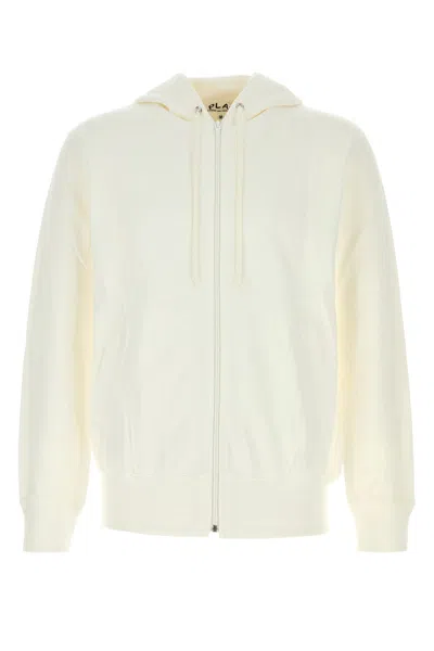 Comme Des Garçon Play White Cotton Sweatshirt