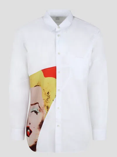 Comme Des Garçon Shirt Andy Warhol Shirt In White