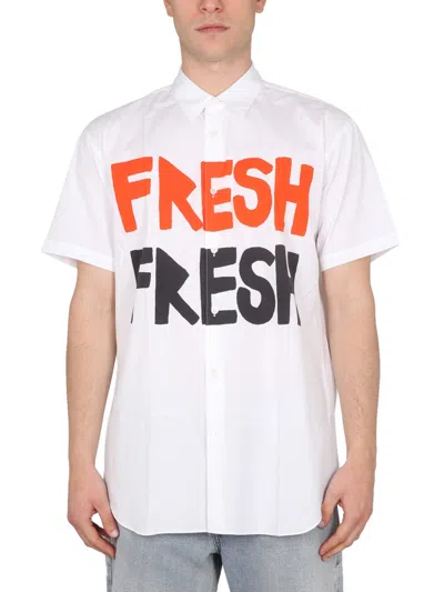 Comme Des Garçon Shirt Brett Westfall Shirt In White