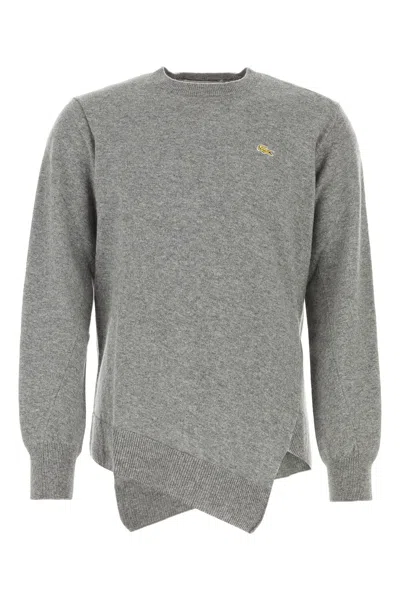 Comme Des Garçon Shirt Grey Wool Comme Des Garã§ons Shirt X Lacoste Sweater
