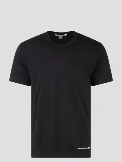 Comme Des Garçon Shirt Logo Print T-shirt In Black
