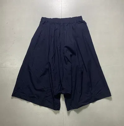 Pre-owned Comme Des Garçons - Drop Crotch Shorts In Navy
