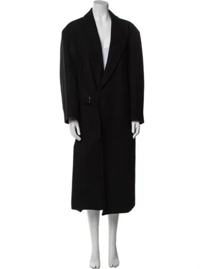 Pre-owned Comme Des Garçons 1980's Wool Faux Fur Coat In Black