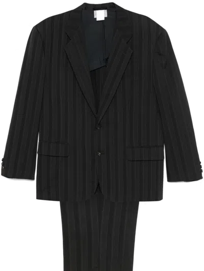 Pre-owned Comme Des Garçons 1980s Striped Suit In Black