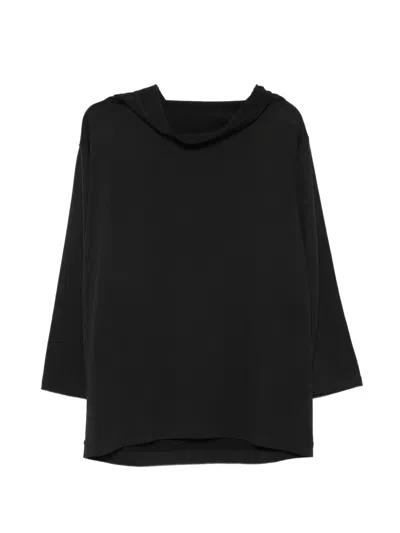 Pre-owned Comme Des Garçons 1990s Cowl-neck Blouse In Black